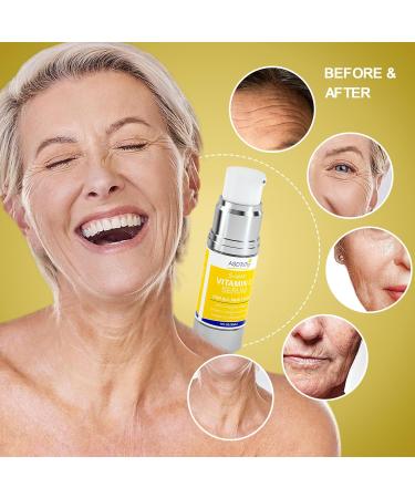 Super Vitamin C Serum for Women 70+ | Hydrating Hyaluronic Acid & Collagen | Firming Face Serum - 1 FL OZ - Buy Online on GoSupps.com