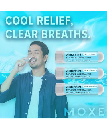MOX Extra Strength Wintermint Nasal Inhaler | Powerful Menthol & Wintergreen for Sinus Relief & Clear Breathing | Made in The USA | Maximum Strength Aromatherapy for Instant Refreshment - Buy Online on GoSupps.com