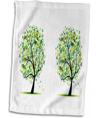 3D Rose Lime Green Aqua Leaf Trees Towel - 15 x 22 (TWL_39620_1) - Buy Online on GoSupps.com
