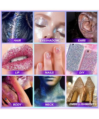  Beliky Girl Set of 4 glitter body gels long-lasting glitter liquid eyeshadows thick glitter gel makeup kit for parties and festivals (set B) - Buy Online on GoSupps.com