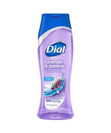 Dial Body Wash Lavender & Jasmine 16 FL Ounce (Pack of 6)