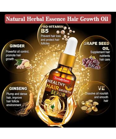 Trendyfave Hair Growth Oil Ginger Hair Growth Serum Anti Hair Loss Essence Hair Oil for Dry Damaged Hair Biotin Hair Serum for Hair Growth for Fast Hair Growth Nourishing Scalp for All Hair Types - Buy Online on GoSupps.com