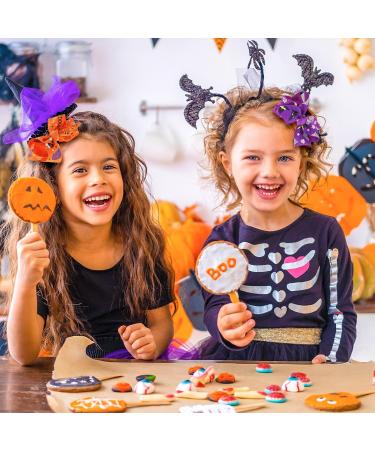 Sibba 4 Pieces Halloween Christmas Bow Hair Pins Halloween Hair Bows Clip Pumpkin Bat Pattern Boutique Clip Halloween Barrette Accessories for Girls Halloween 3 - Buy Online on GoSupps.com