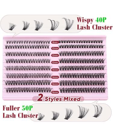 Individual Wispy Cluster Eyelash Extensions | Goddvenus Mixed Cluster Lashes - 2 Styles - Buy Online on GoSupps.com