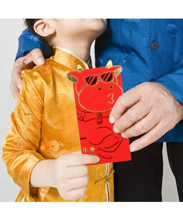 NOLITOY 24 Pcs 2021 2021 Year of The Ox Red Packet New Year Red Envelopes Cartoon Ox Year Red Envelopes Decorative Envelopes Wedding Purse Wedding Money Envelope New Year Red Packet Lucky Redx2pcs 17X9CMx2pcs - Buy Online on GoSupps.com