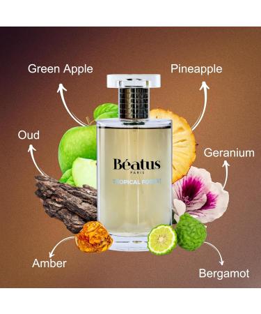 Beatus Paris Tropical Forest - Luxury Cologne for Men - Fruity Opening with Pineapple Green Apple and Bergamot - Mens Cologne - 3.4 oz - Buy Online on GoSupps.com