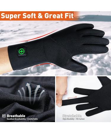 ThxToms Heated Gloves Liners - Ultra-Thin Hand Warmers for Men and Women - Touchscreen Winter Gloves for Hiking, Skiing, Riding, and Cycling - Medium Black - Buy Online on GoSupps.com