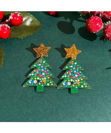 Feyley Earrings | Delicate Christmas Tree Sequin Drop Earrings | 2023 Trendy Vintage Jewelry for Girls & Ladies Gifts - Buy Online on GoSupps.com