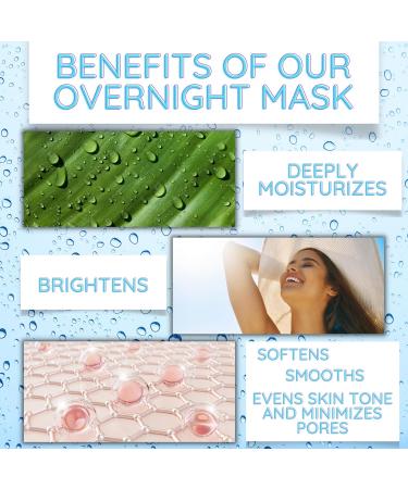 Overnight Hydrating Vitamin C & Hyaluronic Acid Facial Mask - Large 4oz | Anti-Aging Exfoliating Brightening Moisturizer - Buy Online on GoSupps.com
