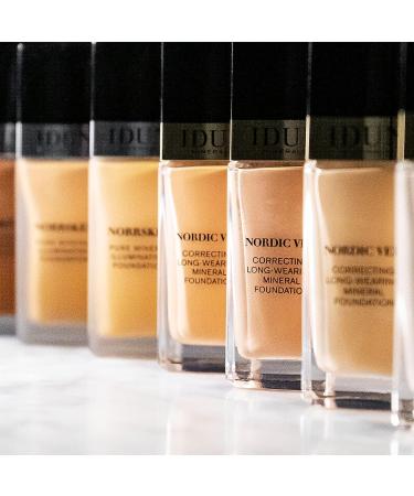 IDUN Minerals Liquid Foundation Nordic Veil Ingrid - Full Coverage, Long Lasting, Matte Finish - Medium Cold Shade 0.88 Oz - Buy Online on GoSupps.com