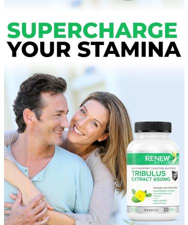 Renew Actives Tribulus Terrestris Supplement Natural Ayurvedic Aphrodisiac for Men s Vitality Energy and Overall Well-Being Promotes Hormonal Balance and Good Health 60 Capsules 120 count (Pack of 1) - Buy Online on GoSupps.com