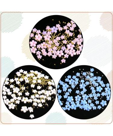 3D Nail Flower 10 Boxes Colorful Flower Nail Art with Bling Gold and White Nail Art Beads Cherry Blossom Acrylic Rhinestones for Nail Decoration Supplies (10 Colors) - Buy Online on GoSupps.com