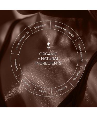 Organic Vegan Skincare - USA Made Hydrating Shimmer Gold Glitter Body Oil | Ethereal Glow 4 fl oz - Buy Online on GoSupps.com