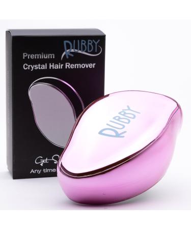 The original!Rubby Nano Crystal Haar remover |Hair removal without shaving |Without pain & cutting |Magic hair remover (1x pink metallic) 1 piece (1 Pack) pink metallic