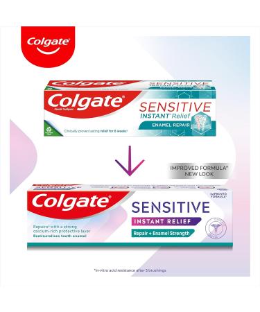 Colgate Sensitive Instant Relief Repair + Enamel Strength Toothpaste Enamel Repair Toothpaste Instant Sensitivity Relief Remineralizes Enamel Repairs Sensitive Tooth Areas - Buy Online on GoSupps.com