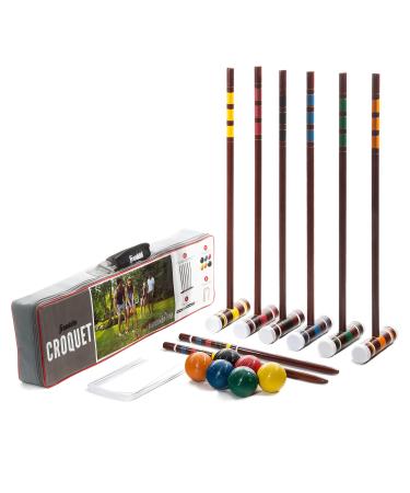 Franklin Sports Portable Backyard Croquet Sets - Complete 4 + 6 Player Croquet Sets with Mallets, Croquet Balls + Wickets Included - Outdoor Family Lawn Game Sets with Carry Bag