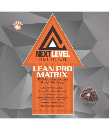 Lean Pro Matrix Chocolate Supreme - 34g Protein per Serving | Premium Protein Powder for Muscle Growth & Recovery - Buy Online on GoSupps.com