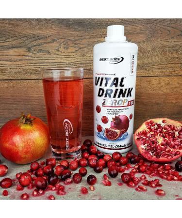 Best Body Nutrition Vital Drink Zerop - Sugar-Free Pomegranate Cranberry Syrup Concentrate (1000ml) - 80 Liters of Refreshing Beverage - Buy Online on GoSupps.com