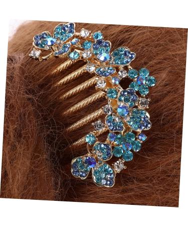 Didiseaon headgear Korean version hairpin bride hair comb rhinestone hair comb bridal hair accessories hair side comb decorate rhinestones bride hair accessories the flowers - Buy Online on GoSupps.com