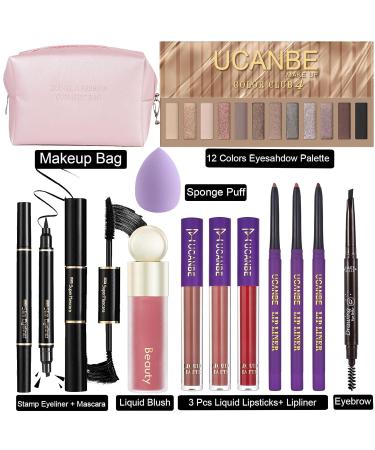 UCANE All-In-One Makeup Set for Women | Naked Eyeshadow Lipsticks Mascara & More - Perfect Beauty Gift Kit for Teens - Buy Online on GoSupps.com
