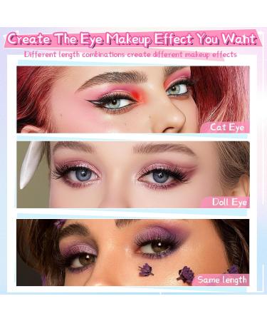 DIY Lash Clusters - 280Pcs Natural Look Waterproof Extensions | 40D-0.07-D Curl Cat Eye Kit with Tweezers | Easy Application for Stunning Lashes - Buy Online on GoSupps.com