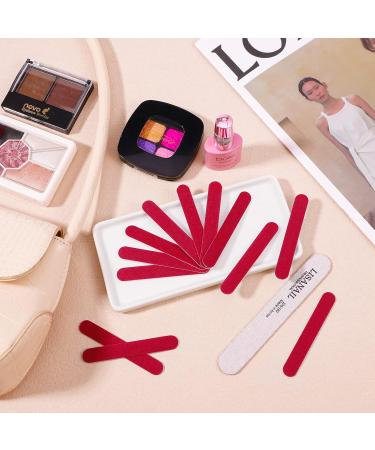 Rosewinec 100 Pcs Professional Care Nail Files - Double-Sided Disposable Red & White Mini Nail Files for Salon & Home Use - Buy Online on GoSupps.com