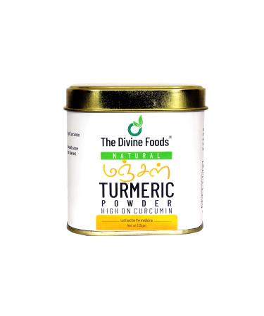 The Divine Foods Natural Turmeric powder with High Curcumin powerful anti-inflammatory antioxidant properties. Grounded Turmeric excellent in Curries/smoothies 125 g (Pack of 1)