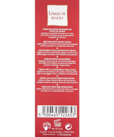 Guinot Longue Vie Mains Multi Action Vital Hand Care - 75ml Red Packaging | International Shipping - Buy Online on GoSupps.com