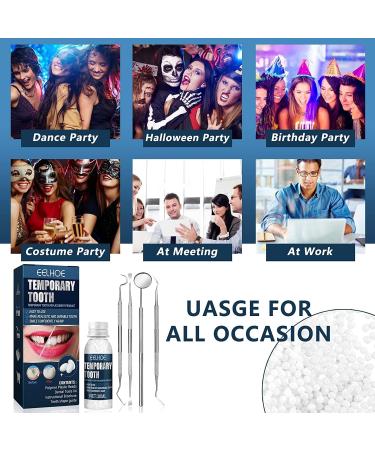 Ganbaro Temporary Teeth Repair Kit - Moldable False Teeth for Instant Smile | Includes Mouth Mirror & Dental Probe | 3 Pcs Set - Buy Online on GoSupps.com