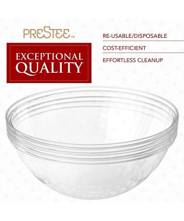 Clear Plastic Serving Bowls 150 Oz. 4 Pack - Round Disposable Bowls | Punch Bowl, Party, Chip & Candy Bowls | Large Salad Bowl Dish - Ideal for Salads, Parties, and Food Serving - Buy Online on GoSupps.com