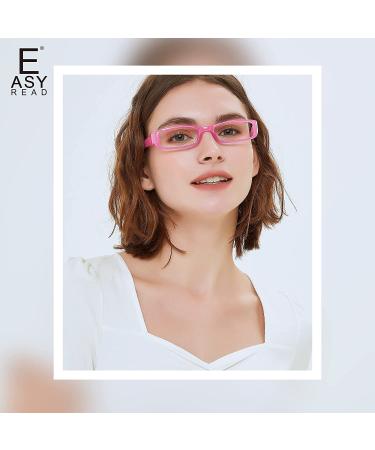 Women's Fashion Rectangular Reading Glasses 4 Pack +2.5 - Spring Hinge, Colorful Frames - Buy Online on GoSupps.com