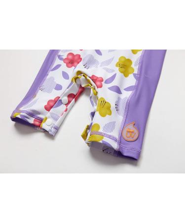 Bonverano Baby Girls Swimsuit/Sunsuit UPF 50+ with Sun Cap - 2 Years Purple Flowers - Buy Online on GoSupps.com