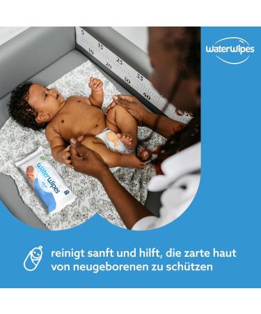 Waterwips Plastic-Free Cleaning Towels for Babies | 240 Pieces (4 Packs) | 99.9% Water-Based Gentle on Sensitive Skin - Buy Online on GoSupps.com