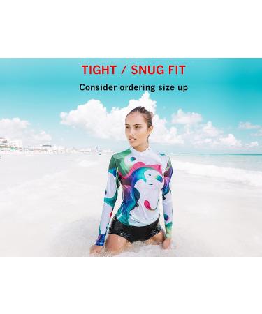 Women's Long Sleeve Rash Guard Swim Shirt UPF 50+ Rainbow - XX-Large - Buy Online on GoSupps.com