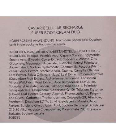 ELIZABETH GRANT CAVIAR Cellular Recharge Super Body Cream 400ml - Hydrating Luxury for All Skin Types - Fast International Shipping - Buy Online on GoSupps.com