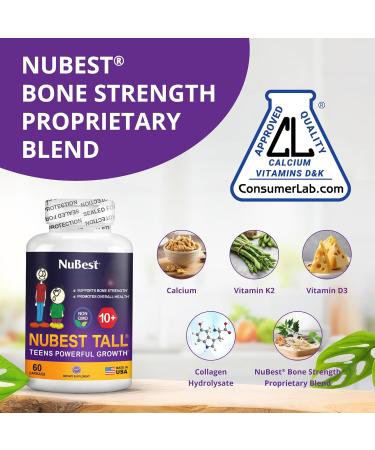 NuBest Bundle Bone Growth and Brain Growth Tall 10+ Bone Health Capsules and Omega-3 Gummies for Kids & Teens - Buy Online on GoSupps.com
