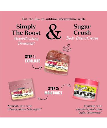 Soap & Glory Simply The Boost Exfoliating Body Scrub - Smoothing Body Polish (300ml) - Buy Online on GoSupps.com