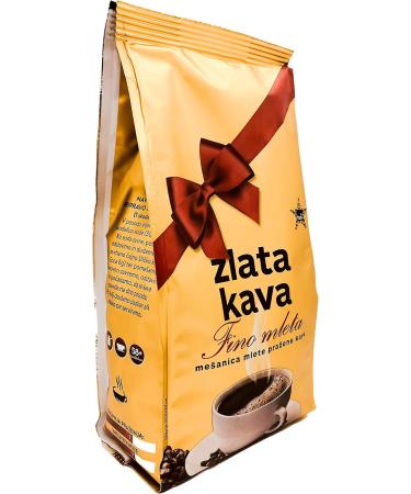  Zlata Kava ZLATA KAVA Premium Dark Roast Ground Coffee Powder Finely ground Arabica and Robusta coffee beans Strong aroma and rich flavor Perfect gift box for ground coffee Pack of 8 (350g x 8) - Buy Online on GoSupps.com
