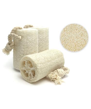 NAXMI Natural Loofah Sponge Exfoliating - Body Scrubbers for Removing Dead Skin Organic loofah sponge for Skin Care in Bath Shower Loofah Sponge for Men and Women. (3pack)