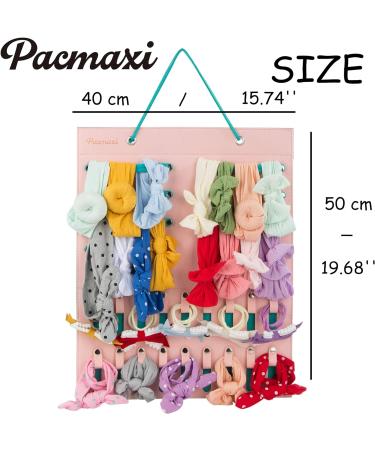 PACMAXI Baby Girl Headbands Organizer - Turban Knotted Display Stand - Pink+Green - Buy Online on GoSupps.com
