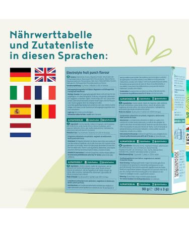 Electrolyte Complex Powder - Sugar-Free Sodium Magnesium & Potassium - 30 Portions - Sport Hydration - Fruit Punch Flavor - Buy Online on GoSupps.com