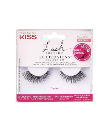 KISS Lash Couture Luxesions Collection 1 pair of fake lashes classic light and flexible faux mink eyelashes with a super-slim eyelash band including eyelash glue - Buy Online on GoSupps.com