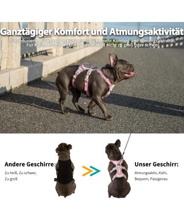 Huntboo Dog Harness - Reflective Escape Artist Vest for Large Dogs Adjustable Walk & Race Belt Padded Handle Pink (Size L) - Buy Online on GoSupps.com
