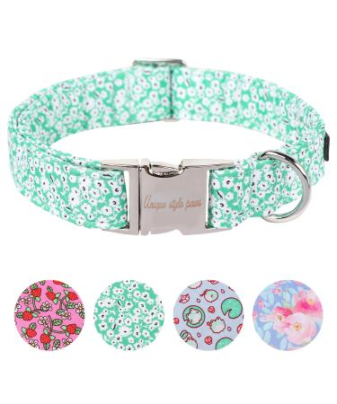 Unique Style Paws Summer Dog Hales Band Green Collections & Linen for Collar White Flower Dog Dog Dog Dog Collar Train County Gifts For Small Medium Large Dogs L L LE White Flower