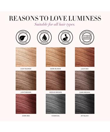 LUMINESS Airbrush Root & Hair Cover Up - Jet Black | Water-Resistant Hair Color Concealer for Gray & Dark Roots | Thicker Fuller Hair | Compatible with Breeze Haircare Device - International Shipping Available - Buy Online on GoSupps.com