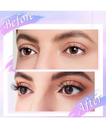 Magnetic Eyelashes Kit - 10 Pairs Reusable Lashes Natural Look Includes Tweezers & Magnetic Eyeliner - Easy Wear No Glue Purple - Buy Online on GoSupps.com