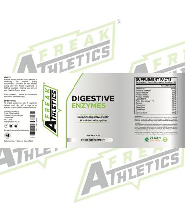 Plant-Based Digestive Enzyme Supplements - 180 Capsules for Gut Health - Buy Online on GoSupps.com