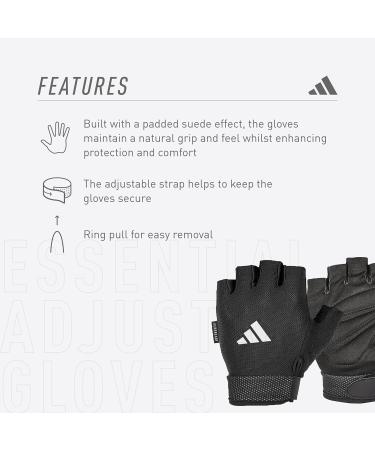 Buy adidas Essential Adjustable Gloves White M - Perfect Fit for 19-20 cm Hands | International Shipping Available - Buy Online on GoSupps.com
