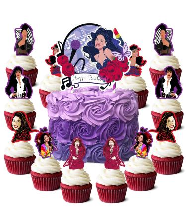 Selena Cake Topper Cupcake toppers Birthday Party Supplies for Girls