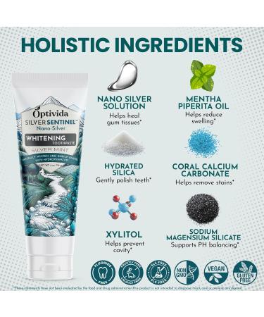OPTIVIDA Fluoride Free Nano Hydroxyapatite Toothpaste with Colloidal Silver & Xylitol (4oz) to Help Protect Enamel & Cavity Dentist Formulated Remineralizing Toothpaste for Adults & Kids Sensitivity - Buy Online on GoSupps.com